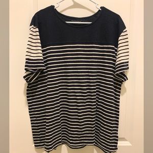 All Saints men’s striped miscoll T-shirt XXL